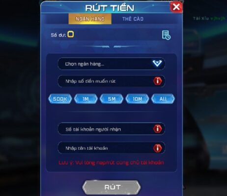 Cách rút tiền nhanh chóng tại HITCLUB