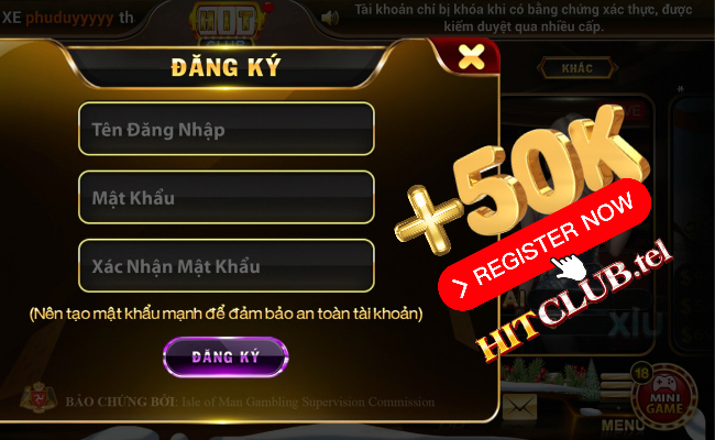 Hitclub khuyến mãi khủng cho người chơi đăng ký tài khoản lần đầu